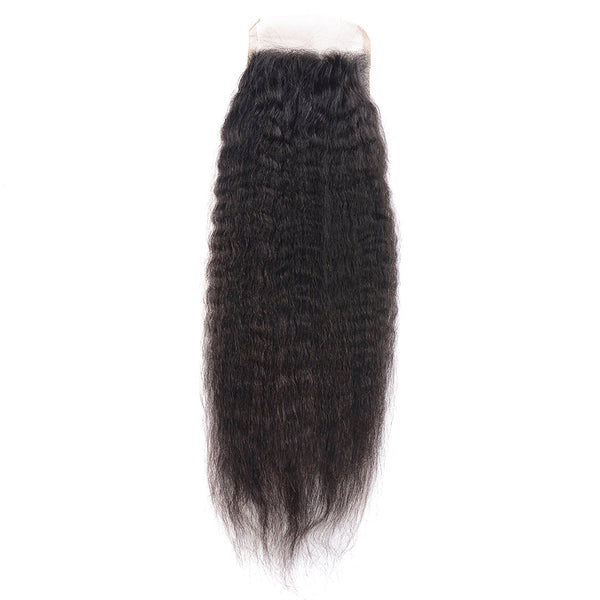 Closure en Kinky Straight des Cheveux Birmans